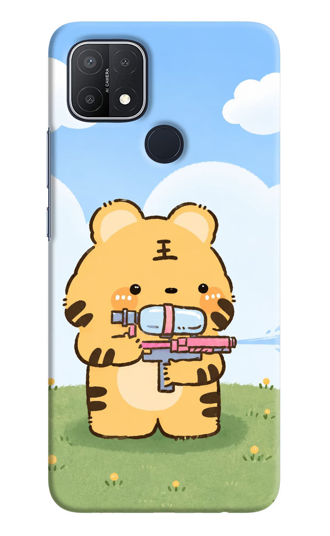 Tiger Treat Oppo A15/A15s Hard Case Back Cover by Casekaro