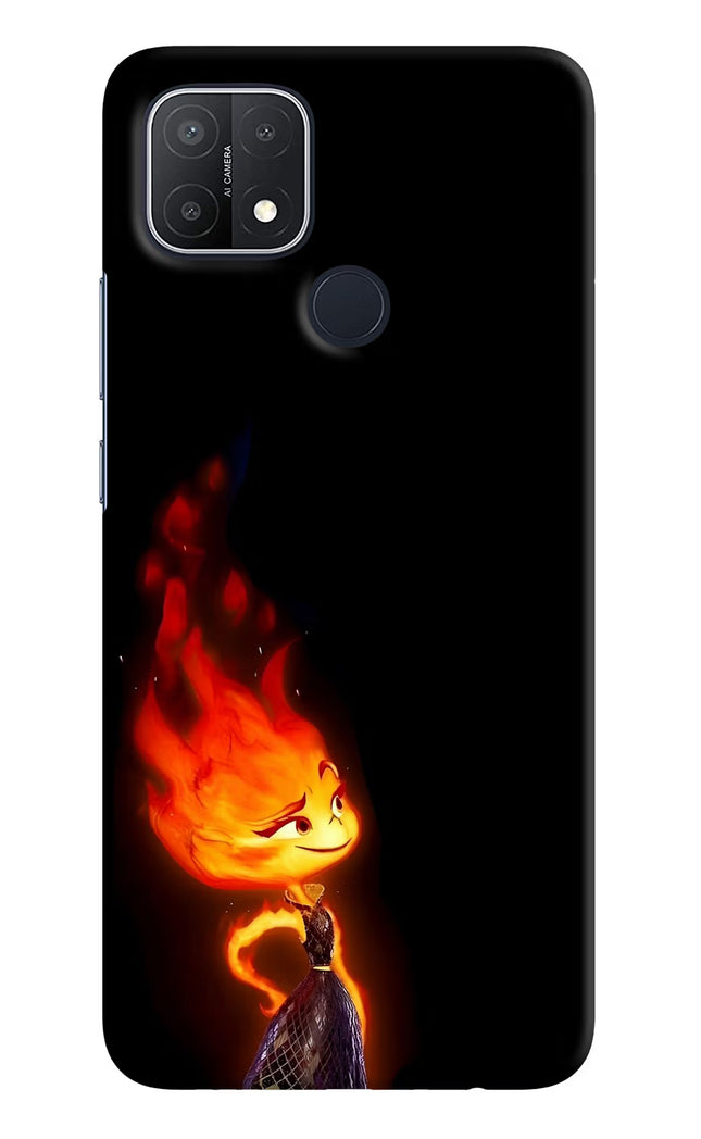 Ember Flame Oppo A15/A15s Hard Case Back Cover by Casekaro