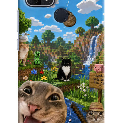 Minecraft Cat Chaos Oppo A15/A15s Hard Case Back Cover by Casekaro