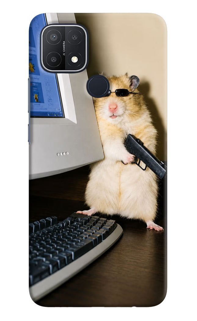 Hacker Hamster Oppo A15/A15s Hard Case Back Cover by Casekaro