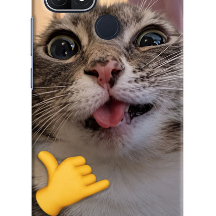 Silly Cat Call Oppo A15/A15s Hard Case Back Cover by Casekaro