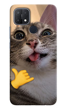 Silly Cat Call Oppo A15/A15s Hard Case Back Cover by Casekaro