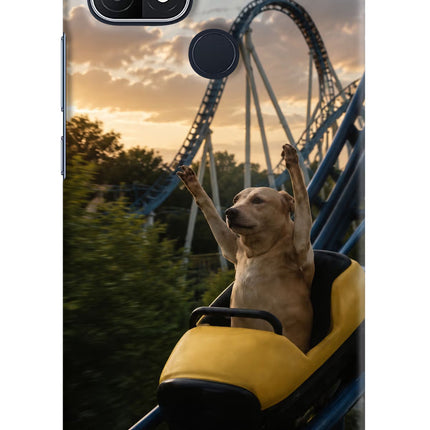 Rollercoaster Dog Oppo A15/A15s Hard Case Back Cover by Casekaro