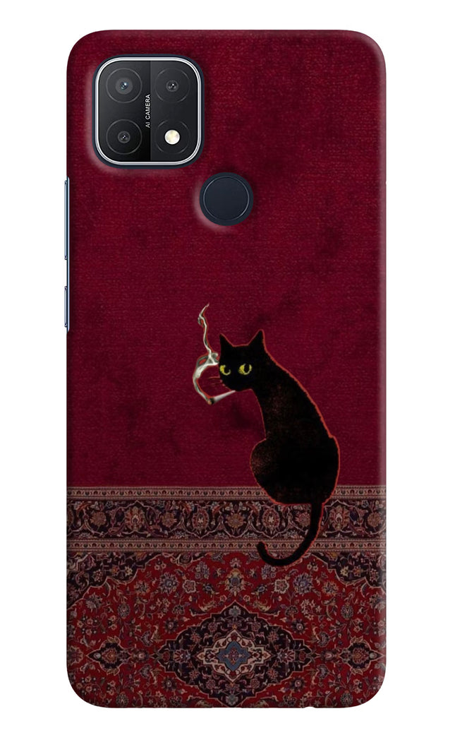 Midnight Cat Oppo A15/A15s Hard Case Back Cover by Casekaro