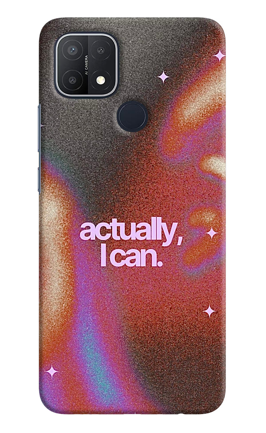 Pink Aura Oppo A15/A15s Back Cover, Hard case