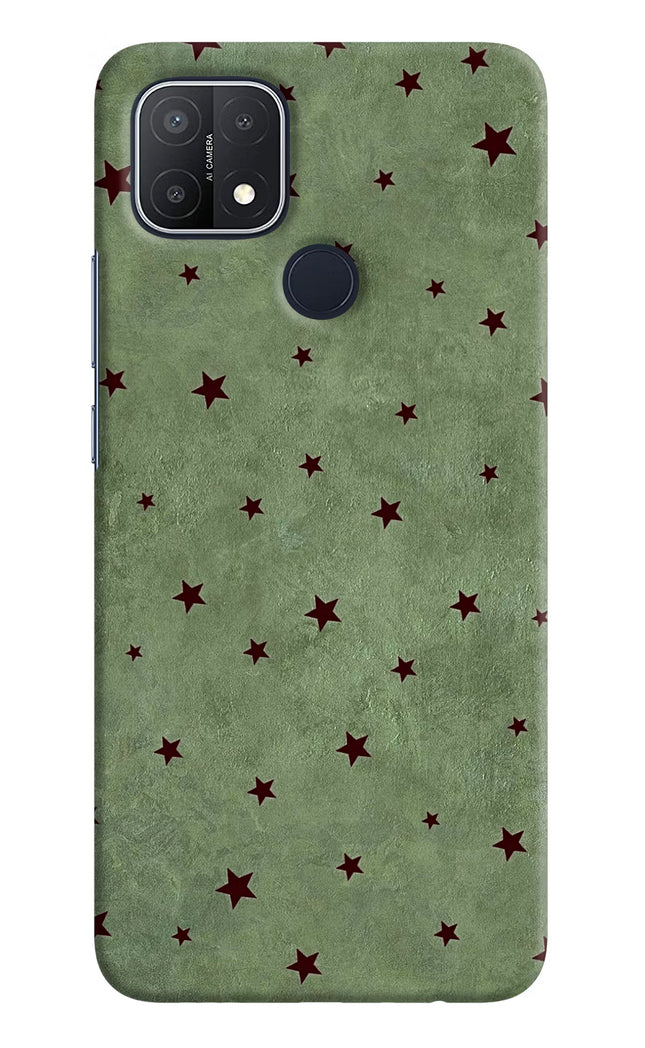 Green Stars Oppo A15/A15s Hard Case Back Cover by Casekaro