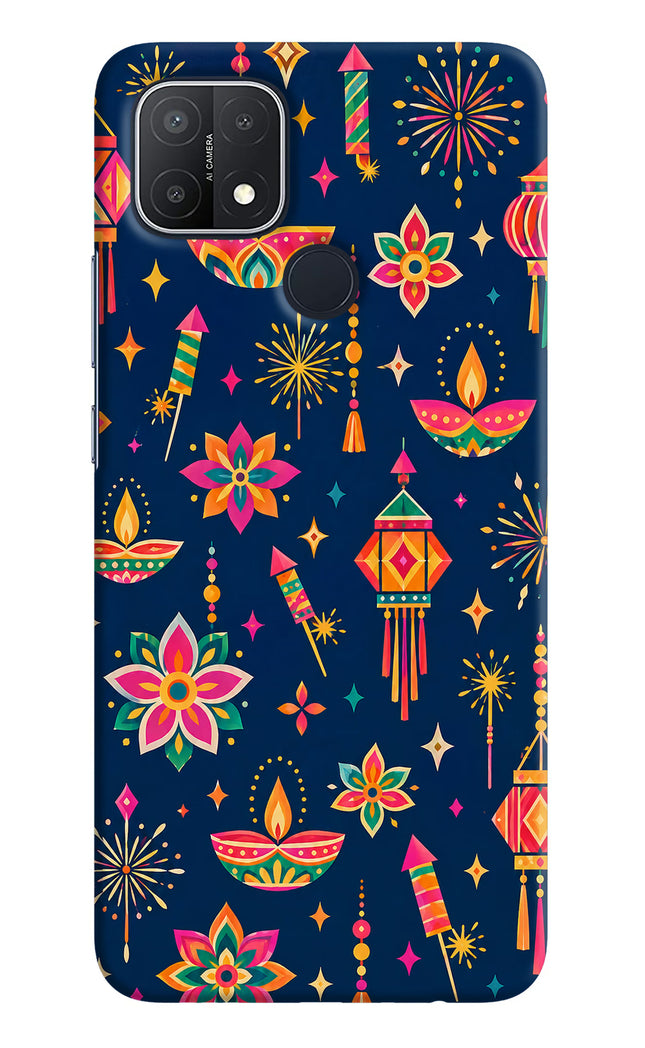 Festive Pop Oppo A15/A15s Hard Case Back Cover by Casekaro