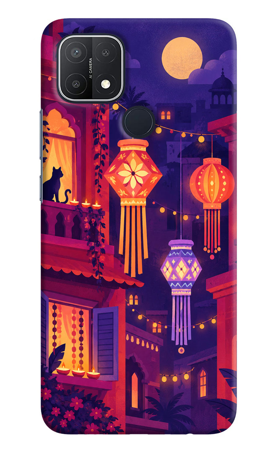 Lantern Lane Oppo A15/A15s Back Cover, Hard case