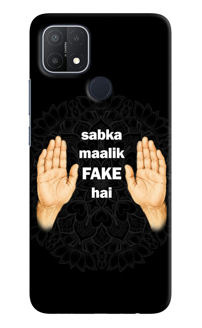 Sabka Malik Fake Oppo A15/A15s Hard Case Back Cover by Casekaro