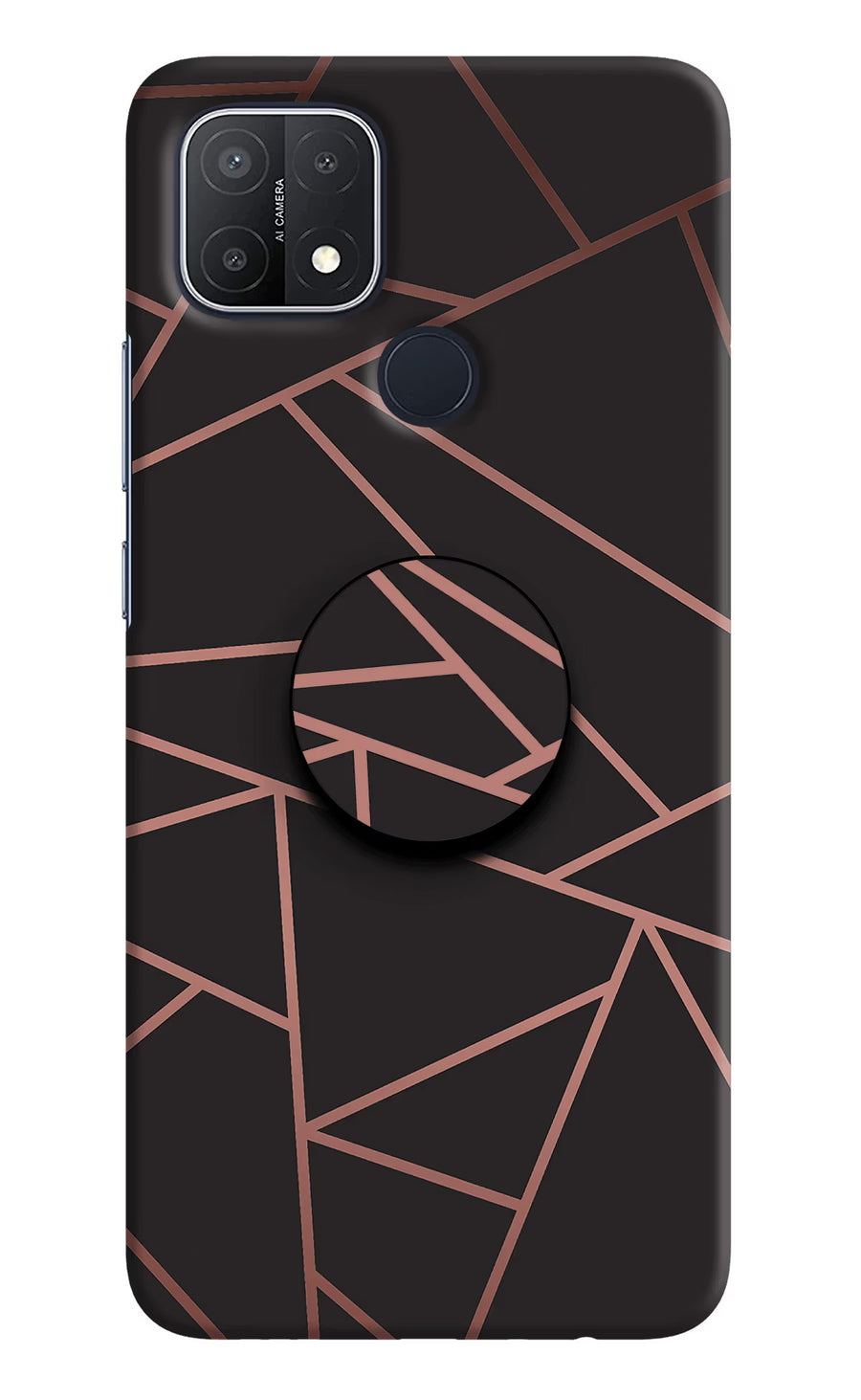 Geometric Pattern Oppo A15/A15s Pop Case, Hard case