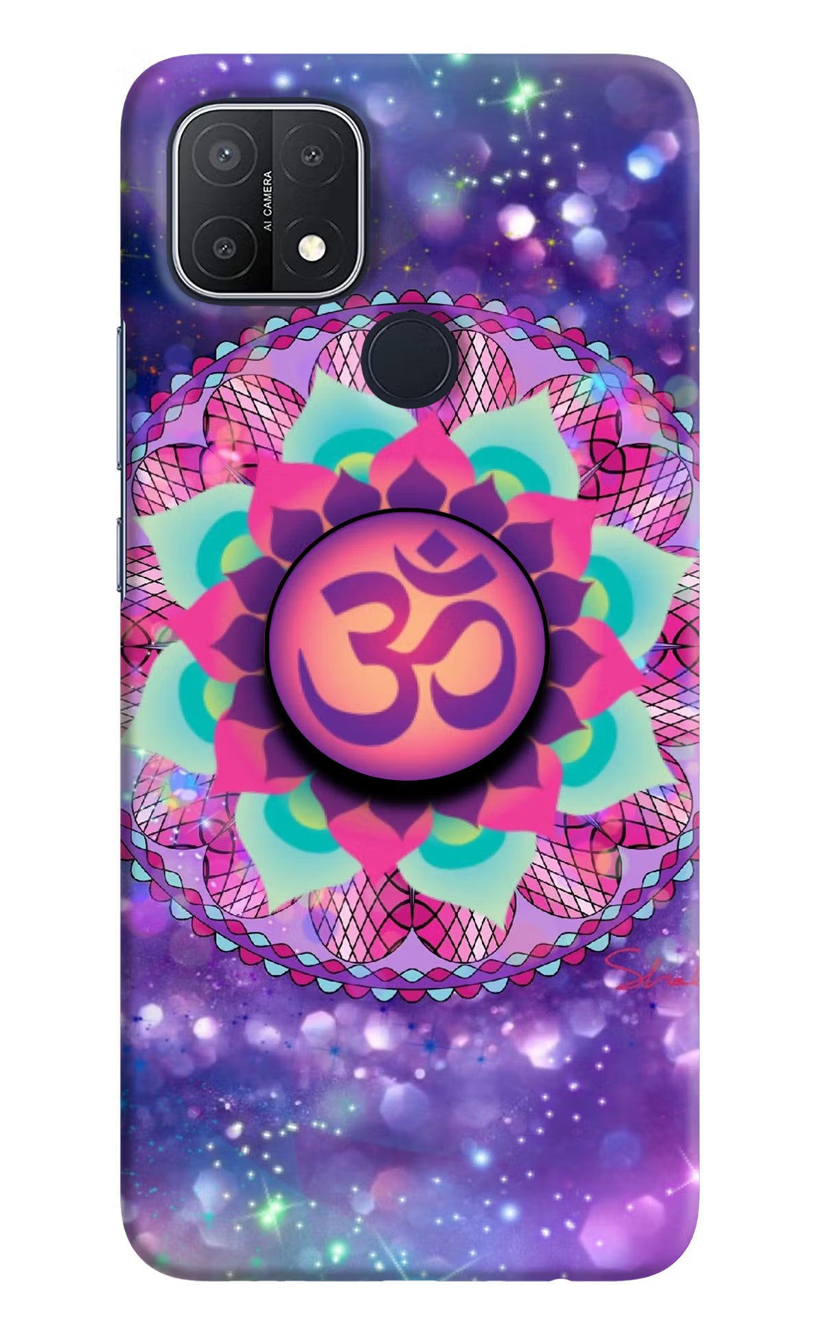 Om Purple Oppo A15/A15s Pop Case by Casekaro
