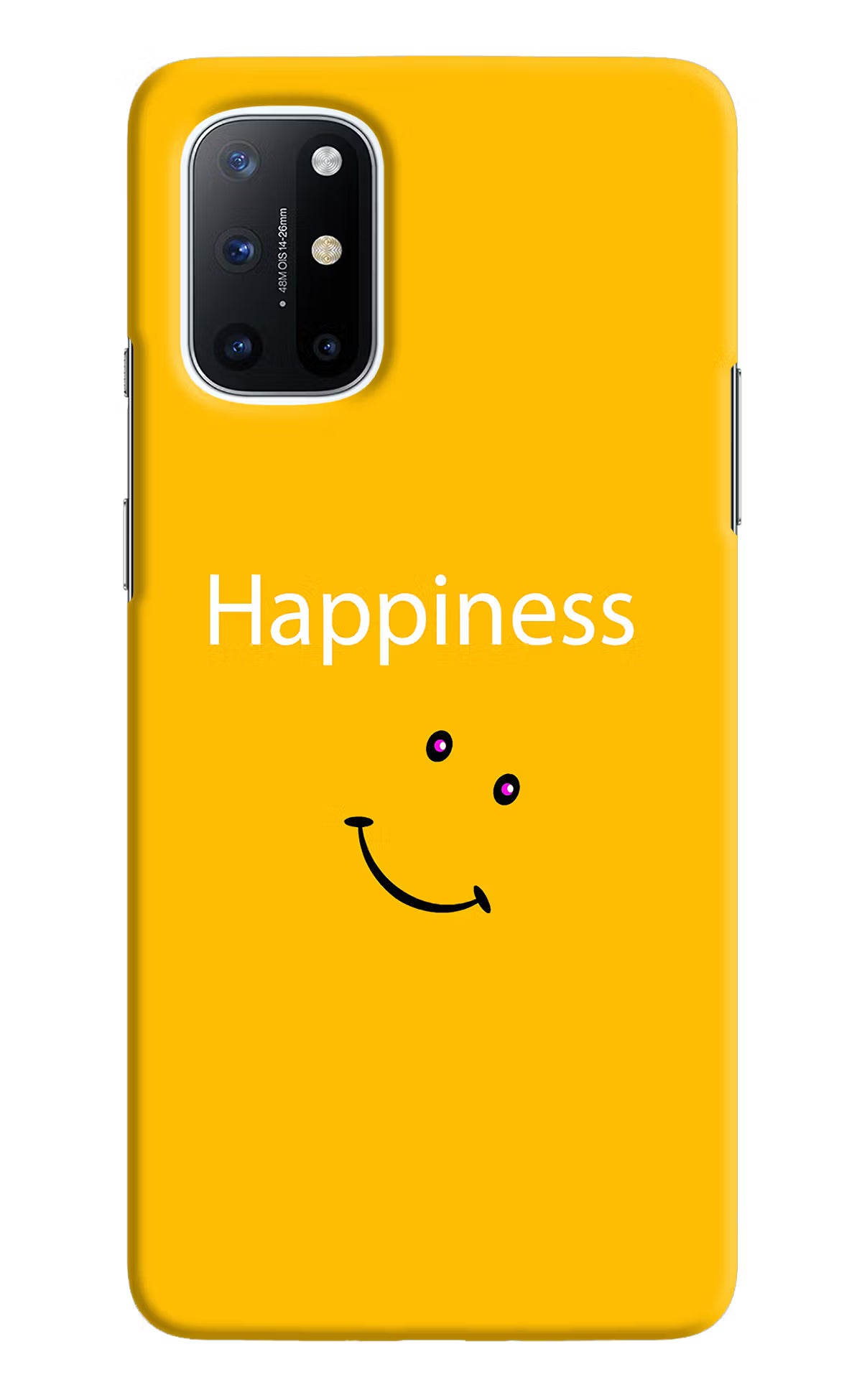 Happiness With Smiley Oneplus 8T Hard Case Back Cover by Casekaro