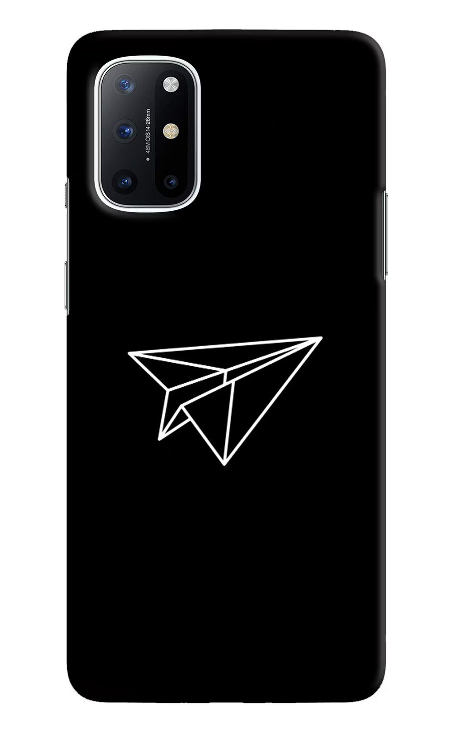Paper Plane White Oneplus 8T Back Cover, Hard case