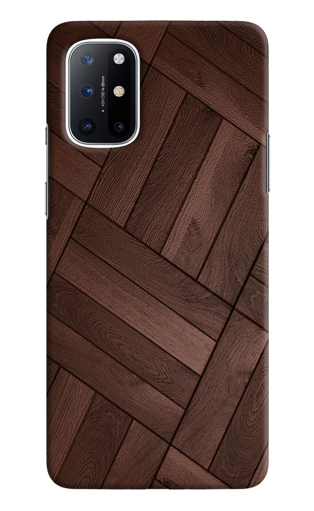 Wooden Texture Design Oneplus 8T Hard Case Back Cover by Casekaro