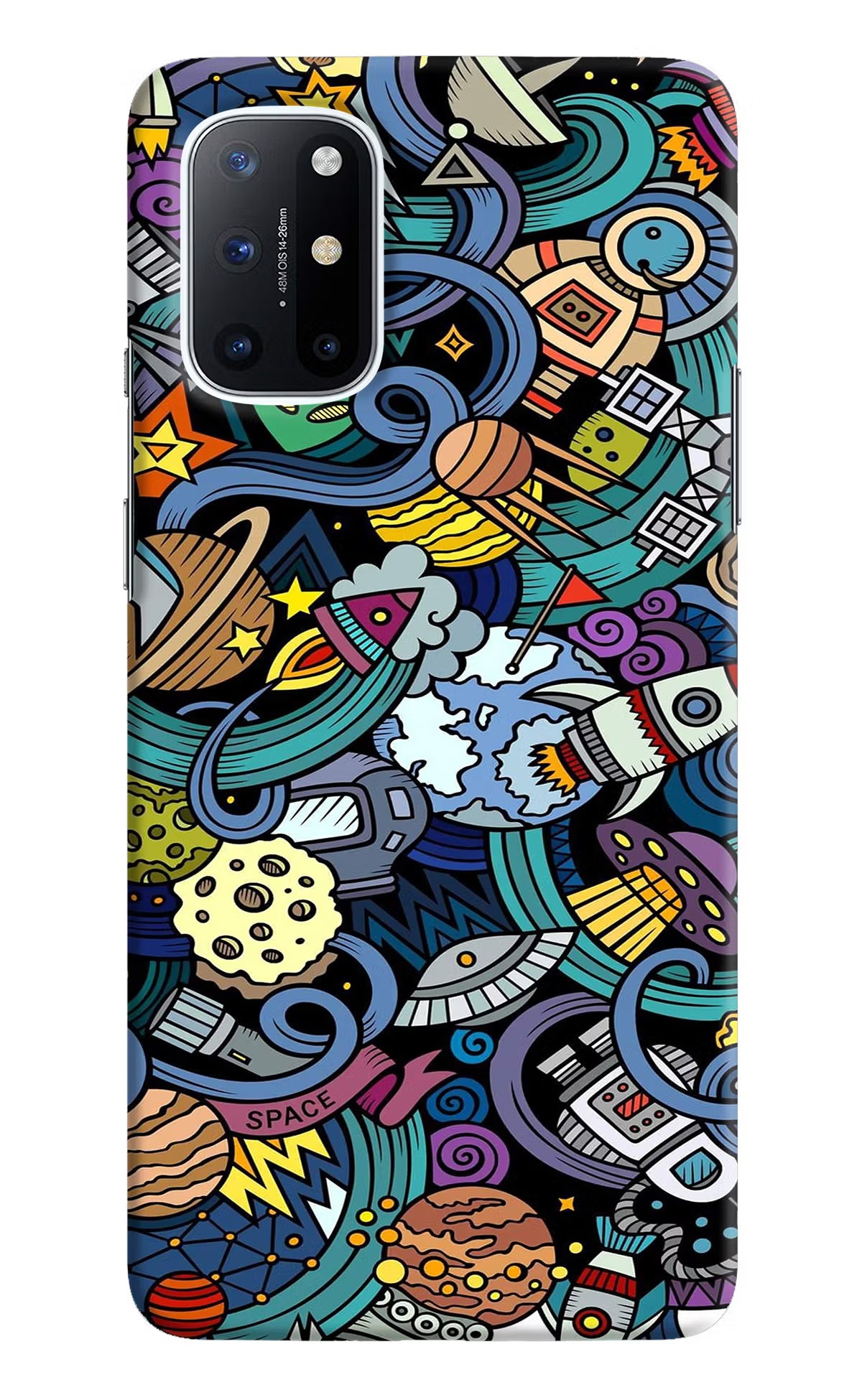 Space Abstract Oneplus 8T Hard Case Back Cover by Casekaro