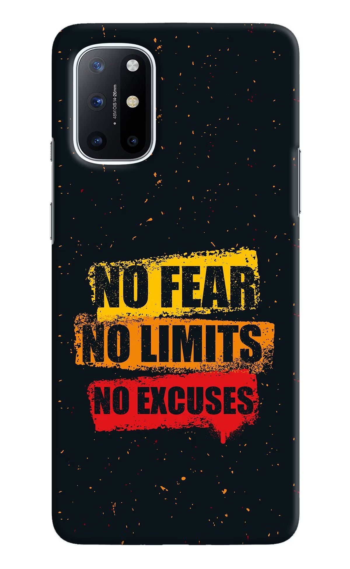 No Fear No Limits No Excuse Oneplus 8T Hard Case Back Cover by Casekaro