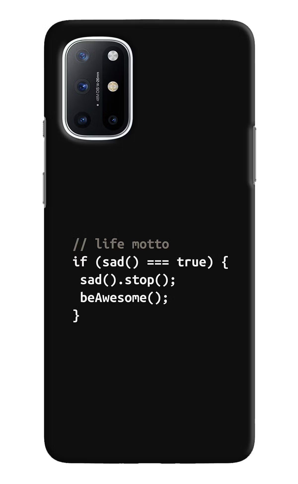 Life Motto Code Oneplus 8T Hard Case Back Cover by Casekaro