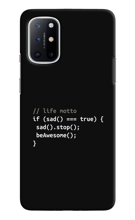 Life Motto Code Oneplus 8T Hard Case Back Cover by Casekaro