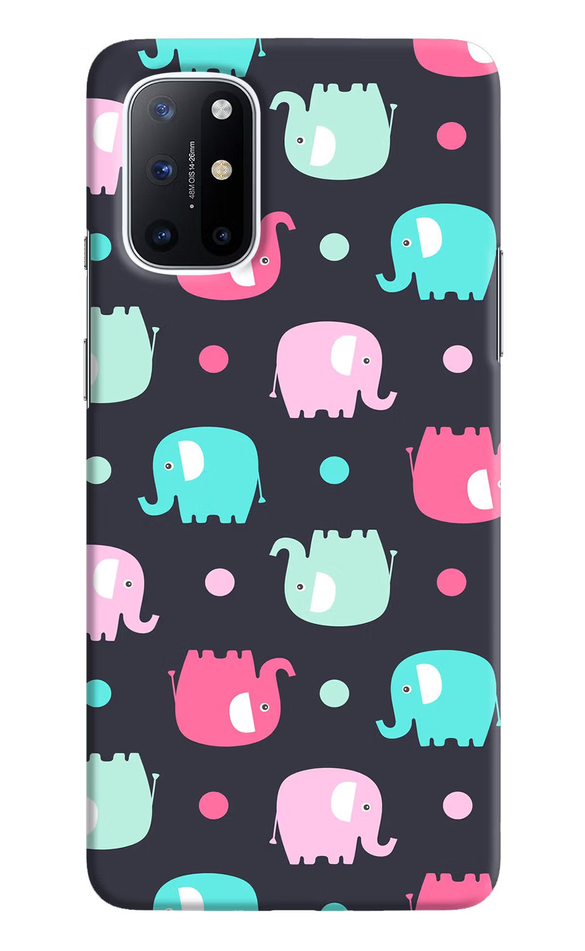 Elephants Oneplus 8T Hard Case Back Cover by Casekaro