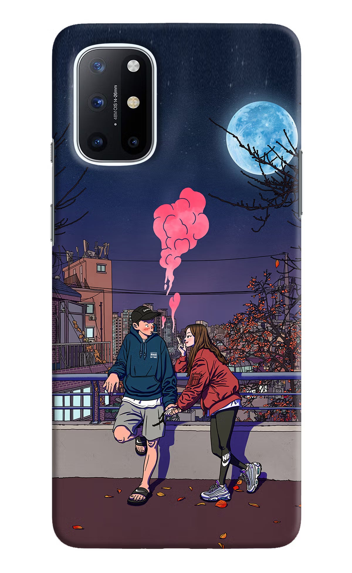 Chilling Couple Oneplus 8T Hard Case Back Cover by Casekaro