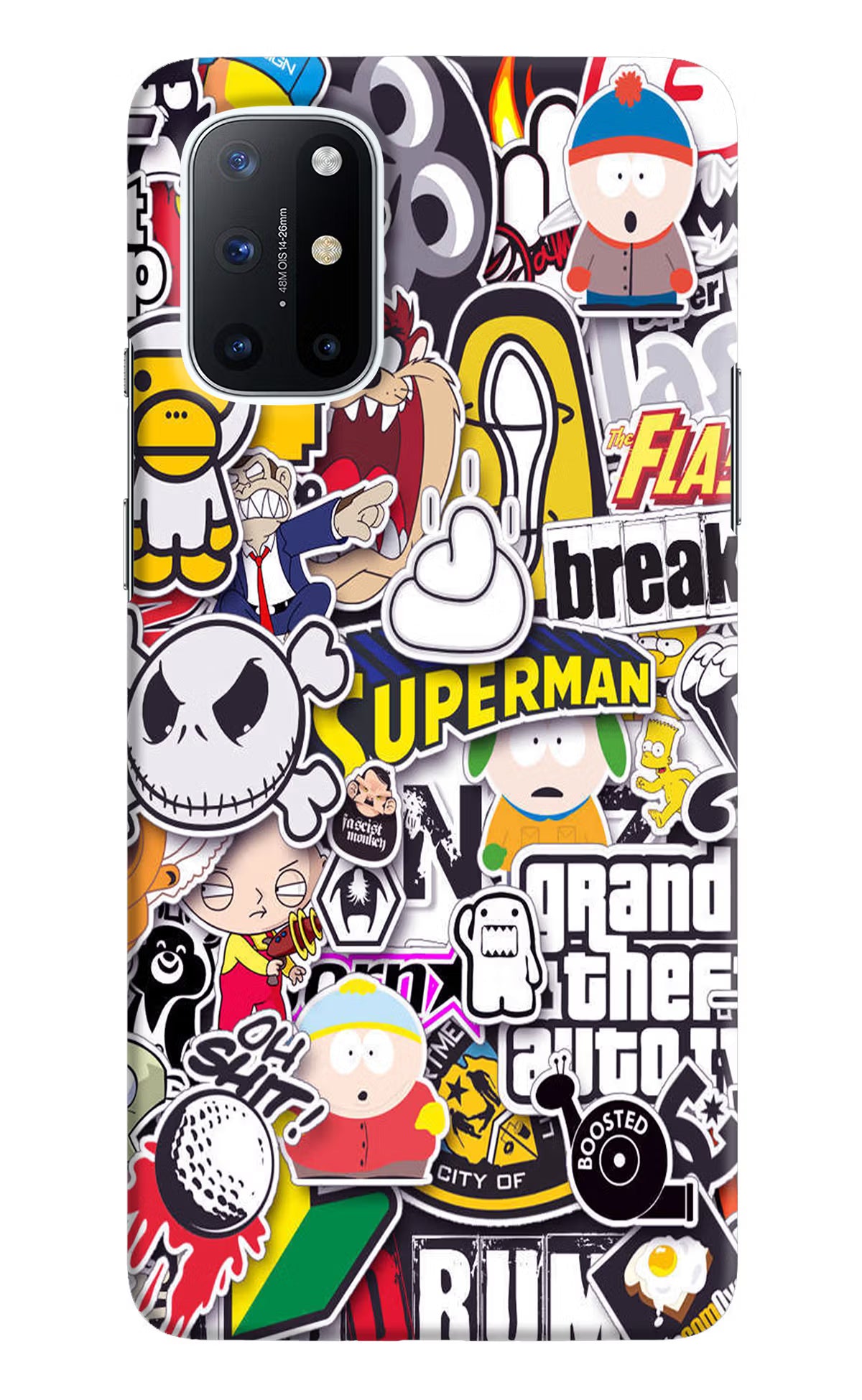 Sticker Bomb Oneplus 8T Hard Case Back Cover by Casekaro