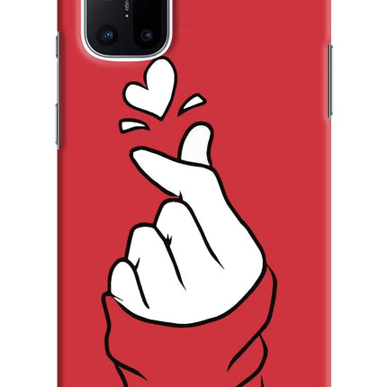 Korean Love Sign Oneplus 8T Hard Case Back Cover by Casekaro