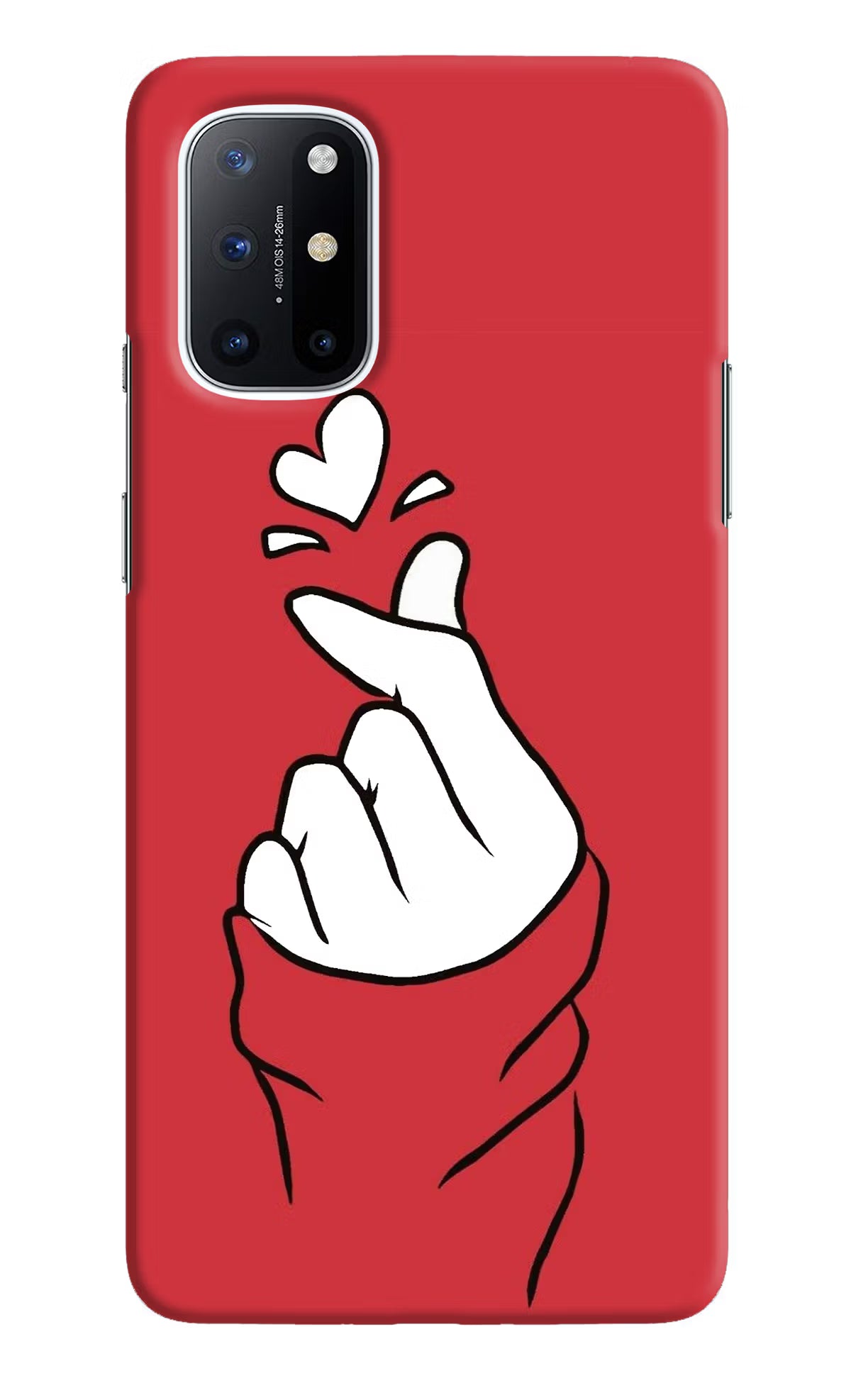 Korean Love Sign Oneplus 8T Hard Case Back Cover by Casekaro