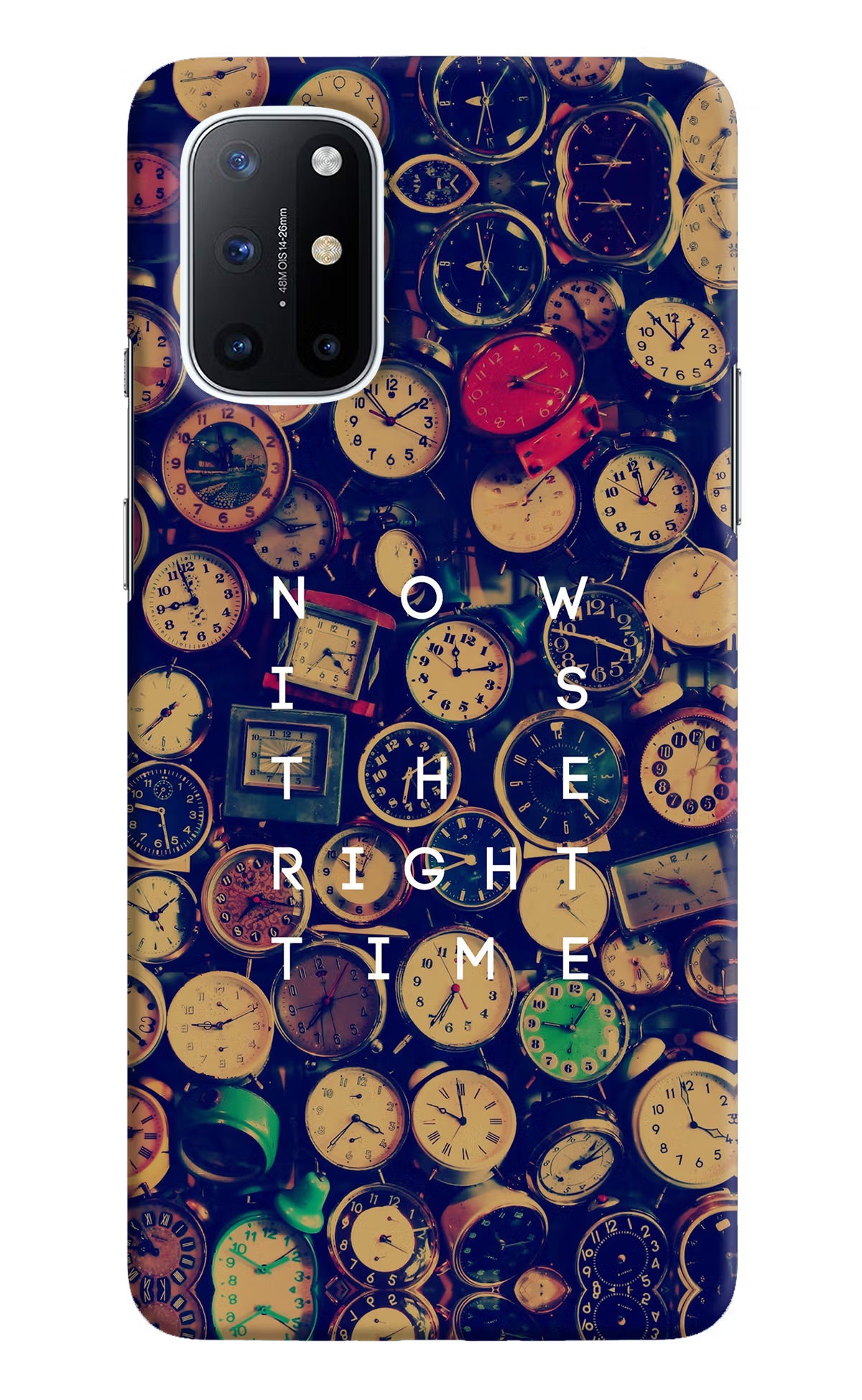 Now is the Right Time Quote Oneplus 8T Hard Case Back Cover by Casekaro