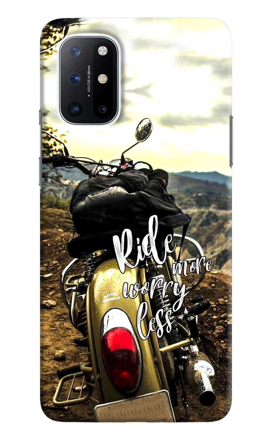 Ride More Worry Less Oneplus 8T Back Cover, Hard case