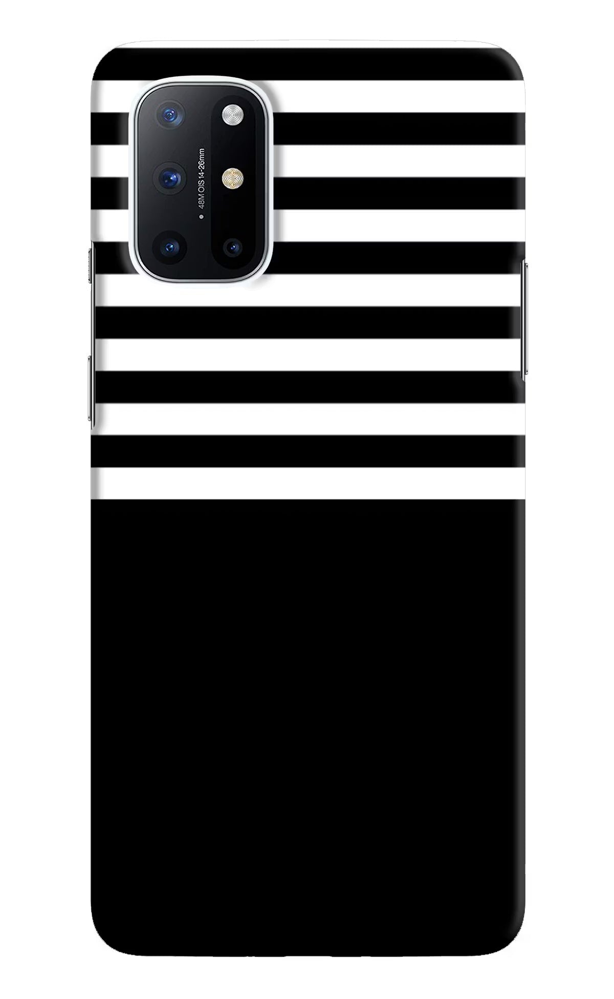 Black and White Print Oneplus 8T Hard Case Back Cover by Casekaro