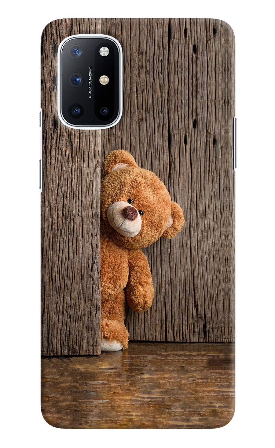 Teddy Wooden Oneplus 8T Back Cover, Hard case