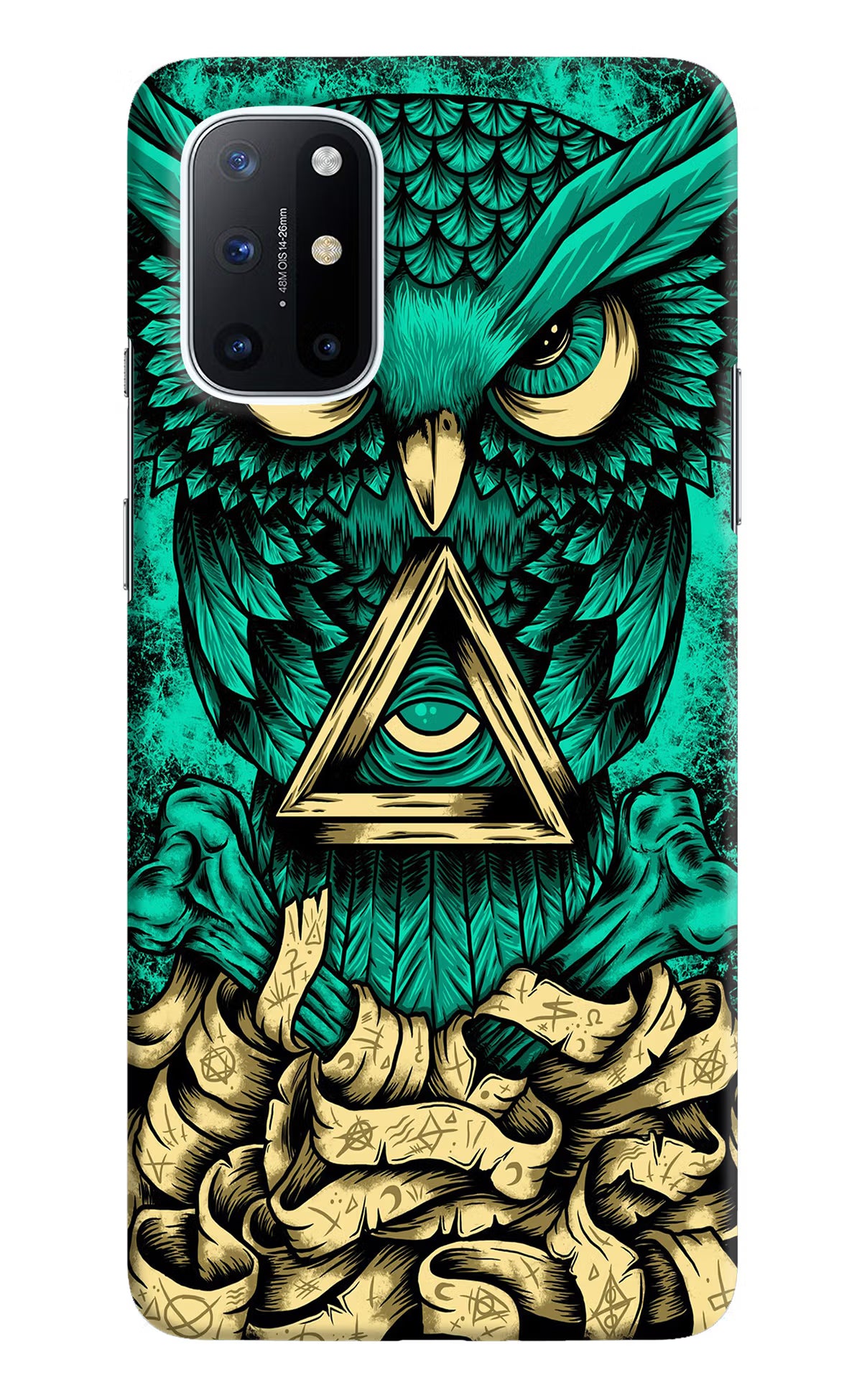 Green Owl Oneplus 8T Hard Case Back Cover by Casekaro