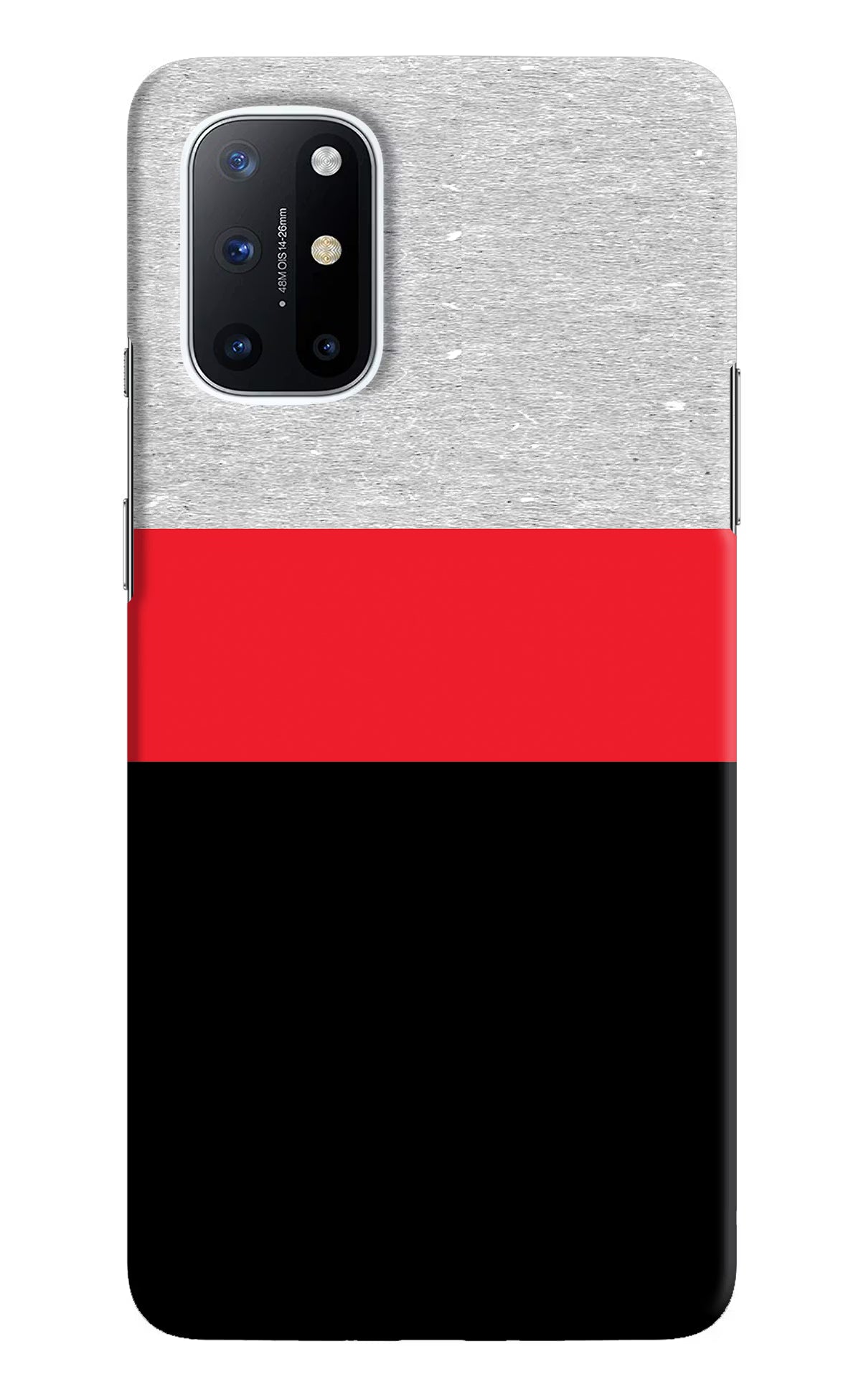 Tri Color Pattern Oneplus 8T Hard Case Back Cover by Casekaro