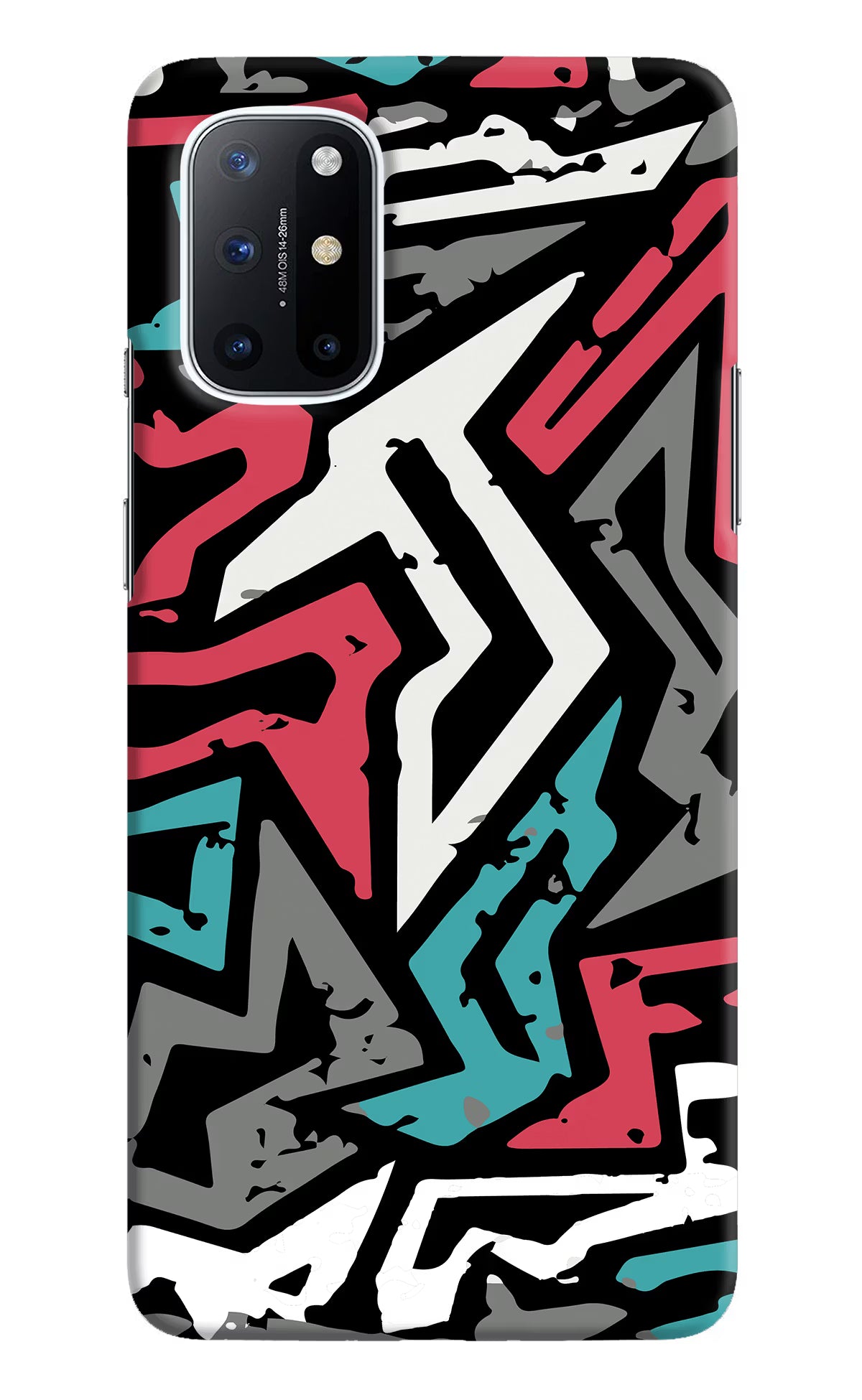 Geometric Graffiti Oneplus 8T Hard Case Back Cover by Casekaro