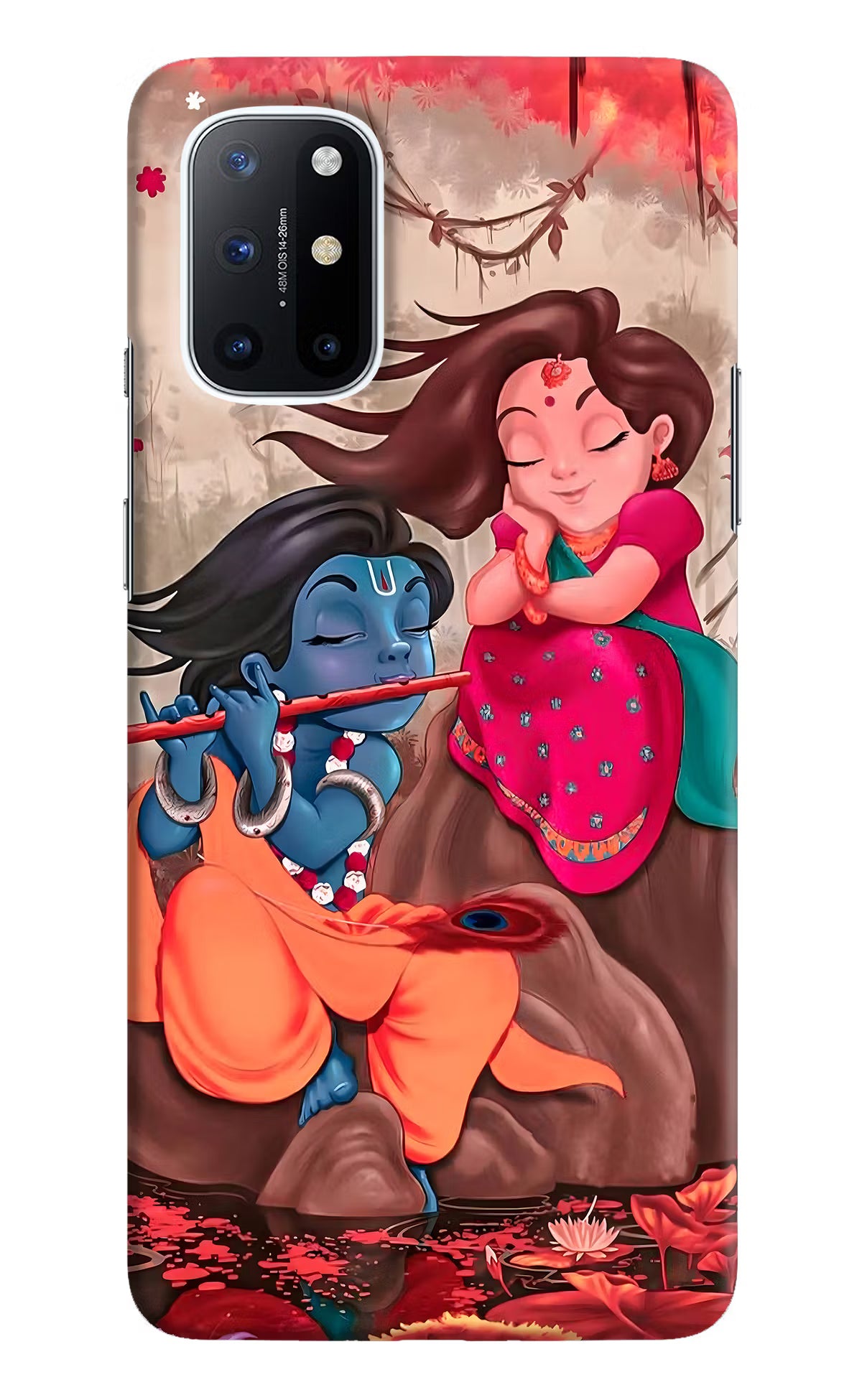 Radhe Krishna Oneplus 8T Hard Case Back Cover by Casekaro