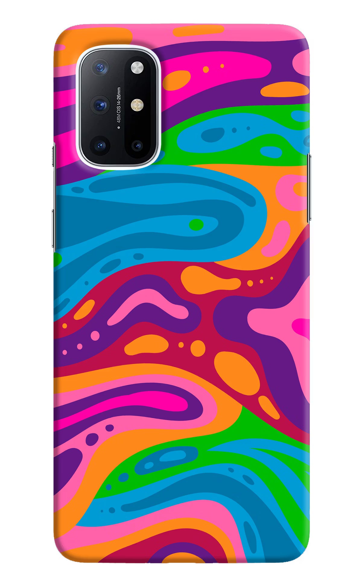 Trippy Pattern Oneplus 8T Hard Case Back Cover by Casekaro
