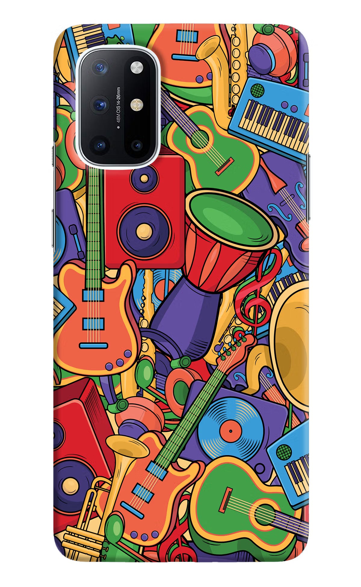 Music Instrument Doodle Oneplus 8T Hard Case Back Cover by Casekaro