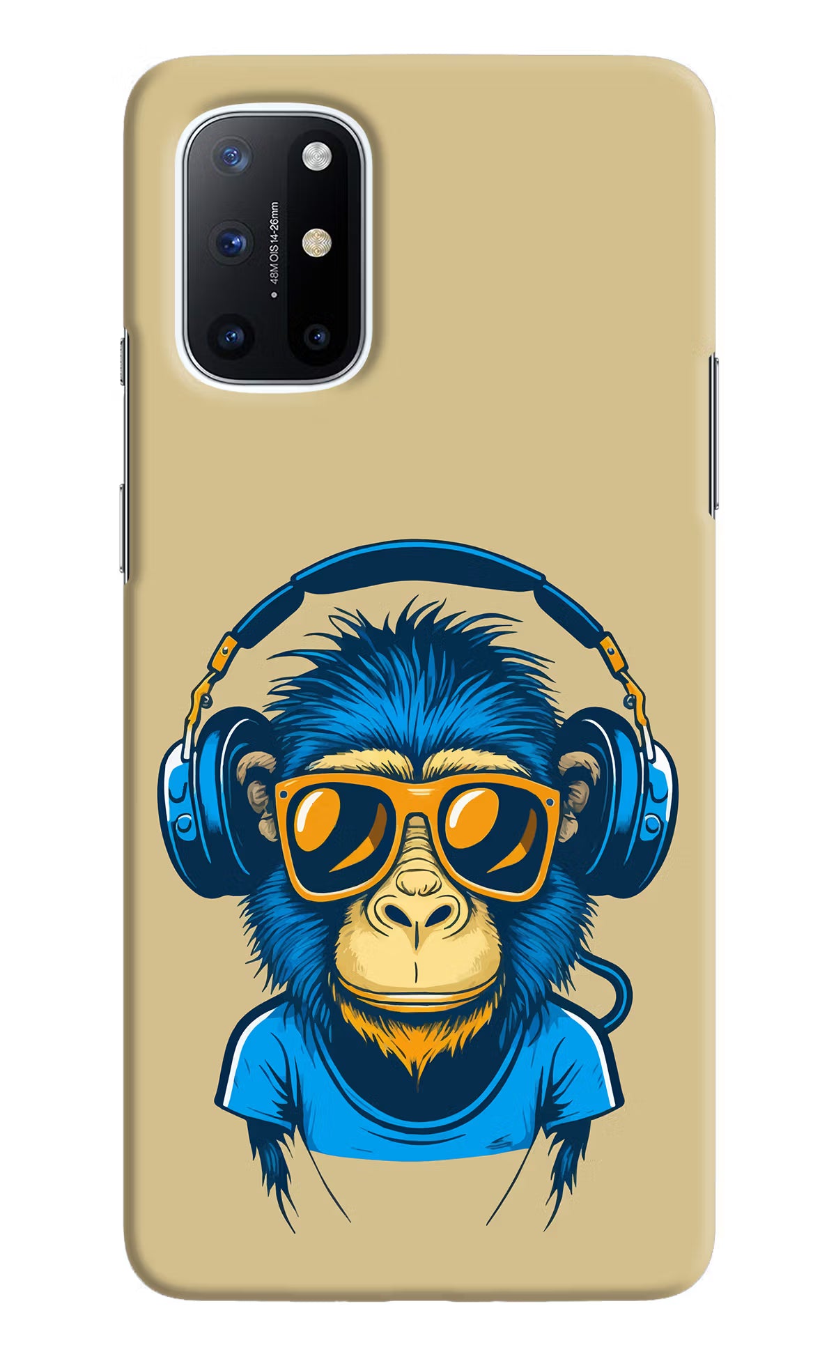 Monkey Headphone Oneplus 8T Hard Case Back Cover by Casekaro