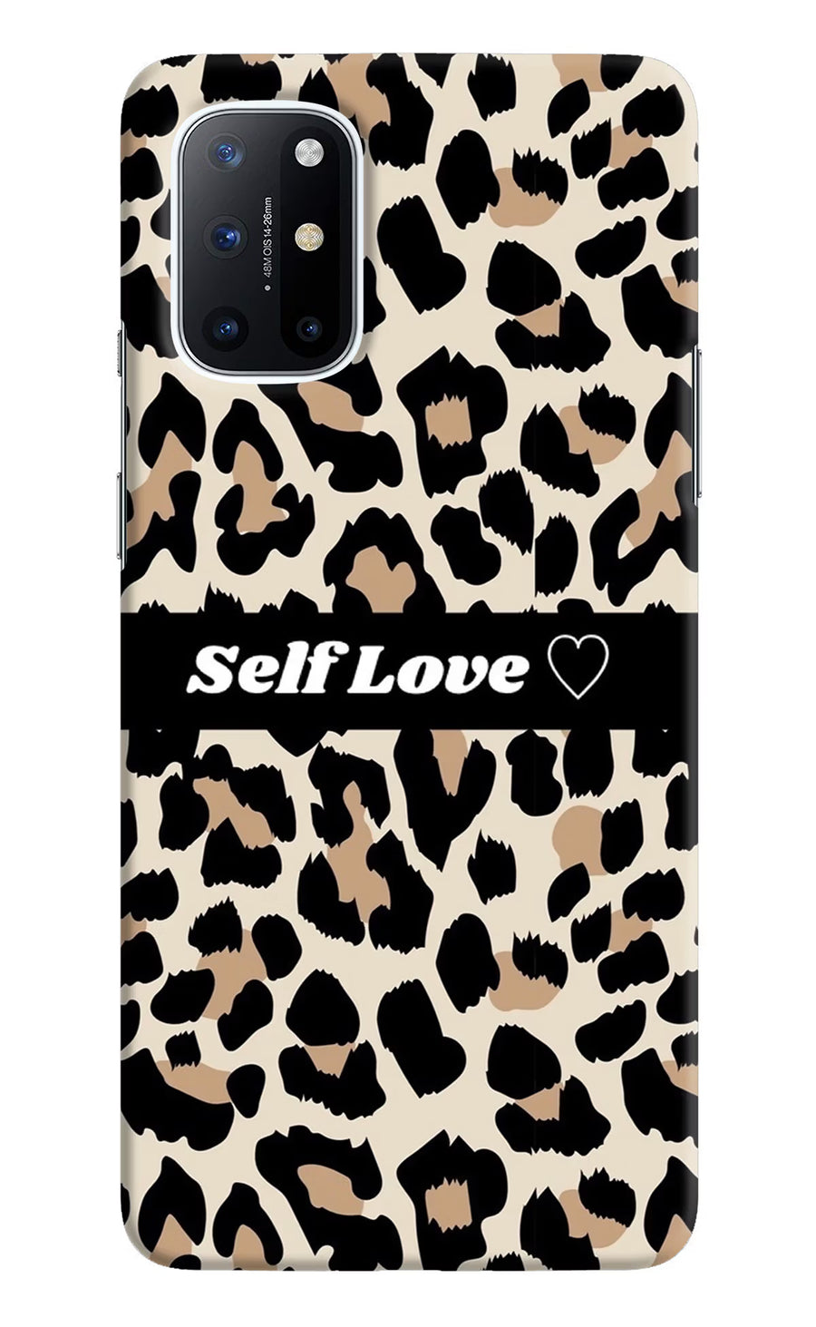 Leopard Print Self Love Oneplus 8T Back Cover, Hard case