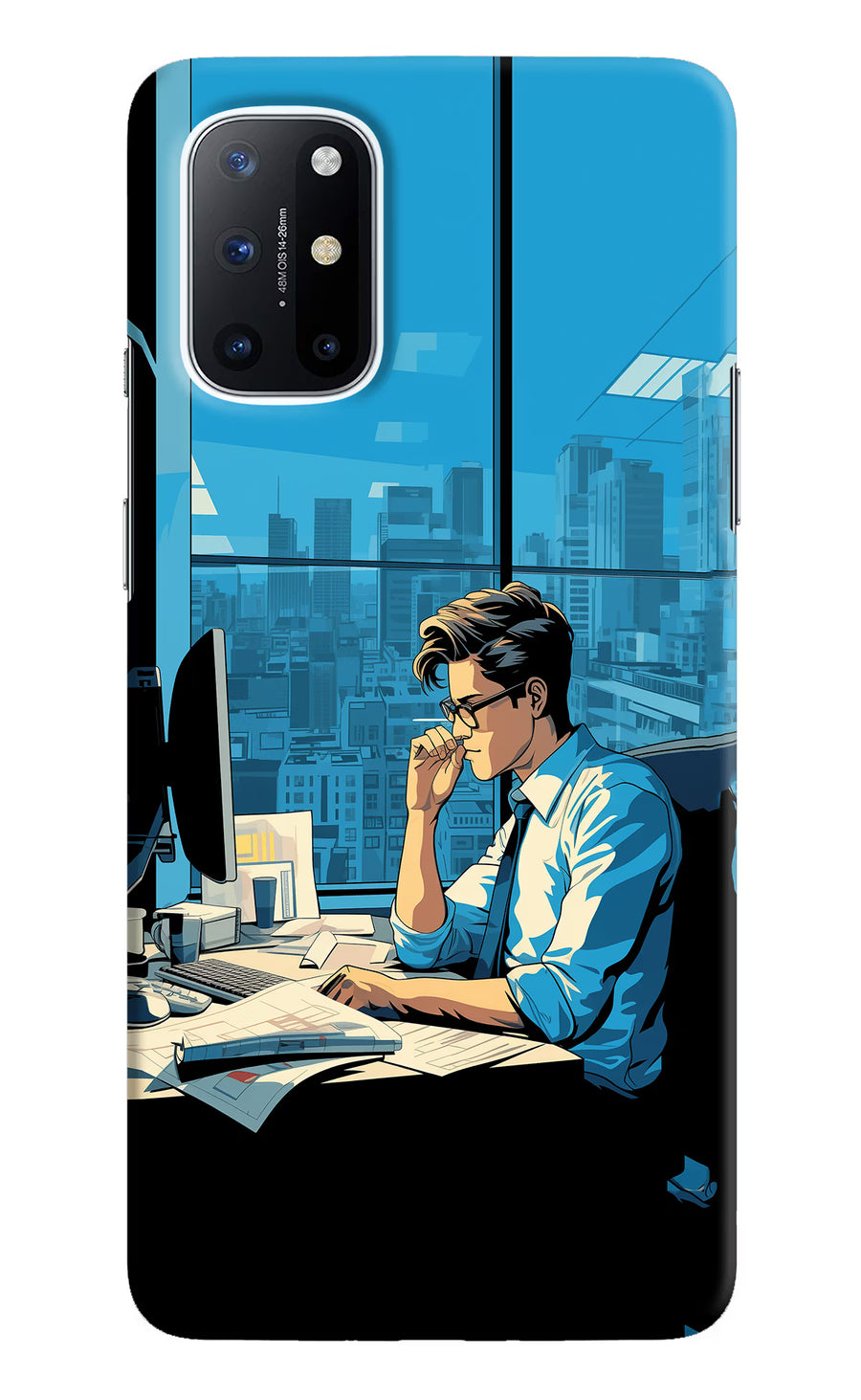 Focused Hustler (AI Generated) Oneplus 8T Back Cover, Hard case