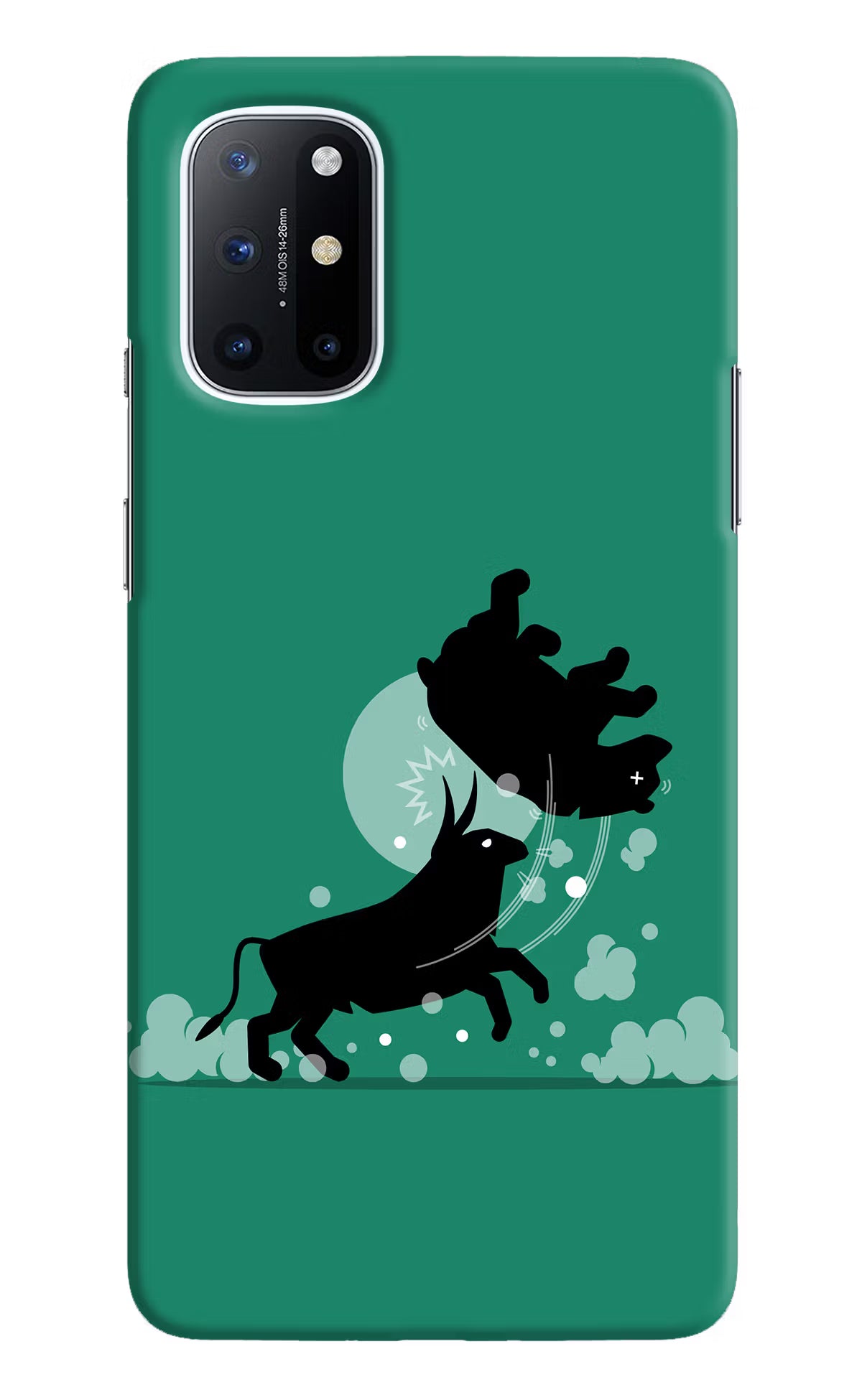 Bull Conqueror Oneplus 8T Hard Case Back Cover by Casekaro