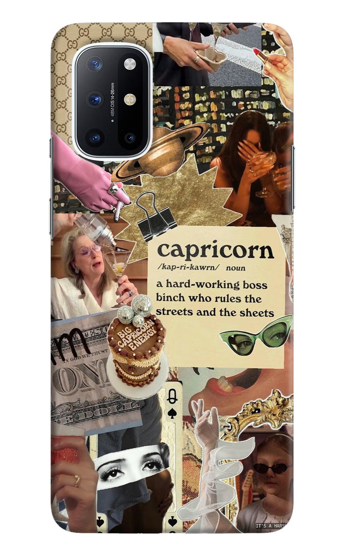 Capricorn Zodiac Oneplus 8T Hard Case Back Cover by Casekaro