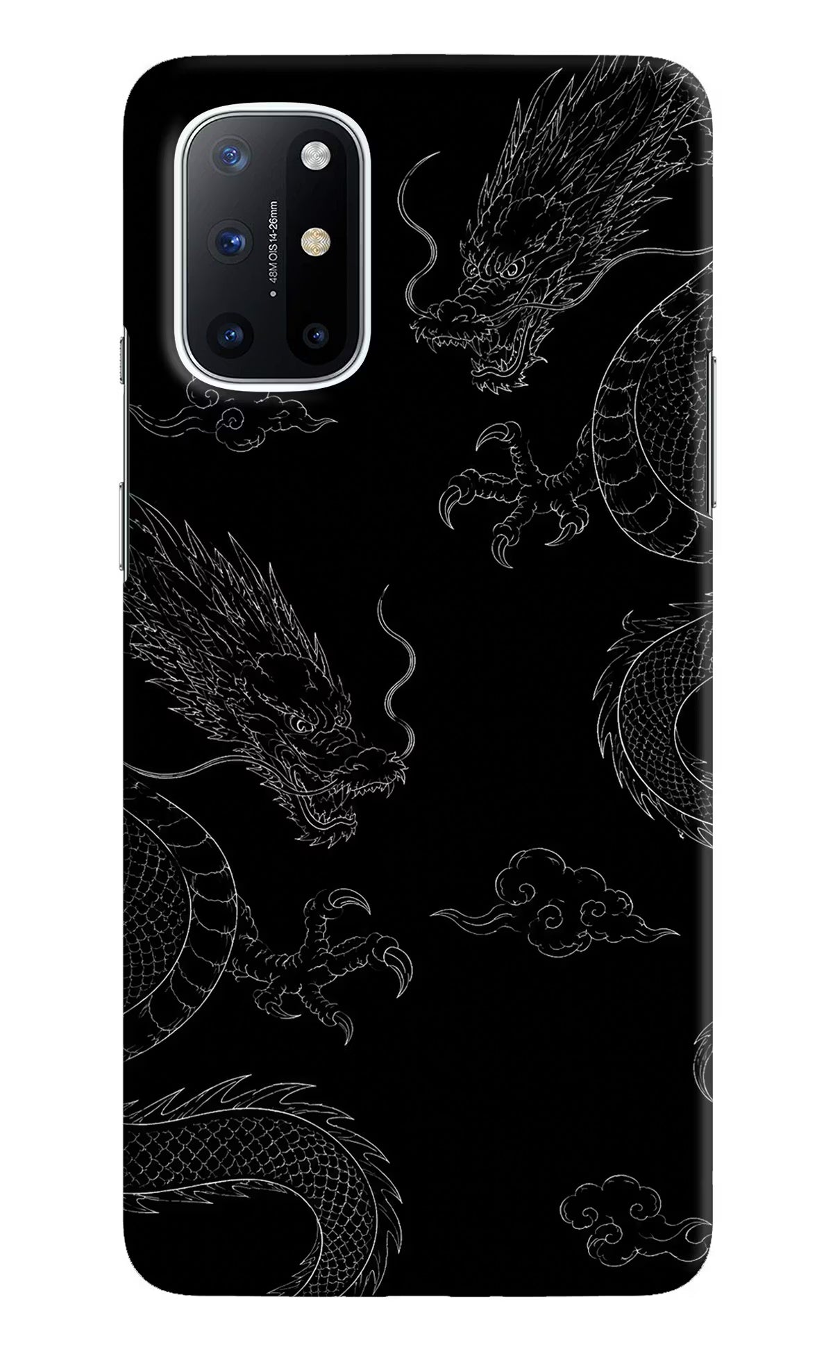 Twin Dragons Oneplus 8T Hard Case Back Cover by Casekaro