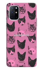 Pink Cats Oneplus 8T Hard Case Back Cover by Casekaro