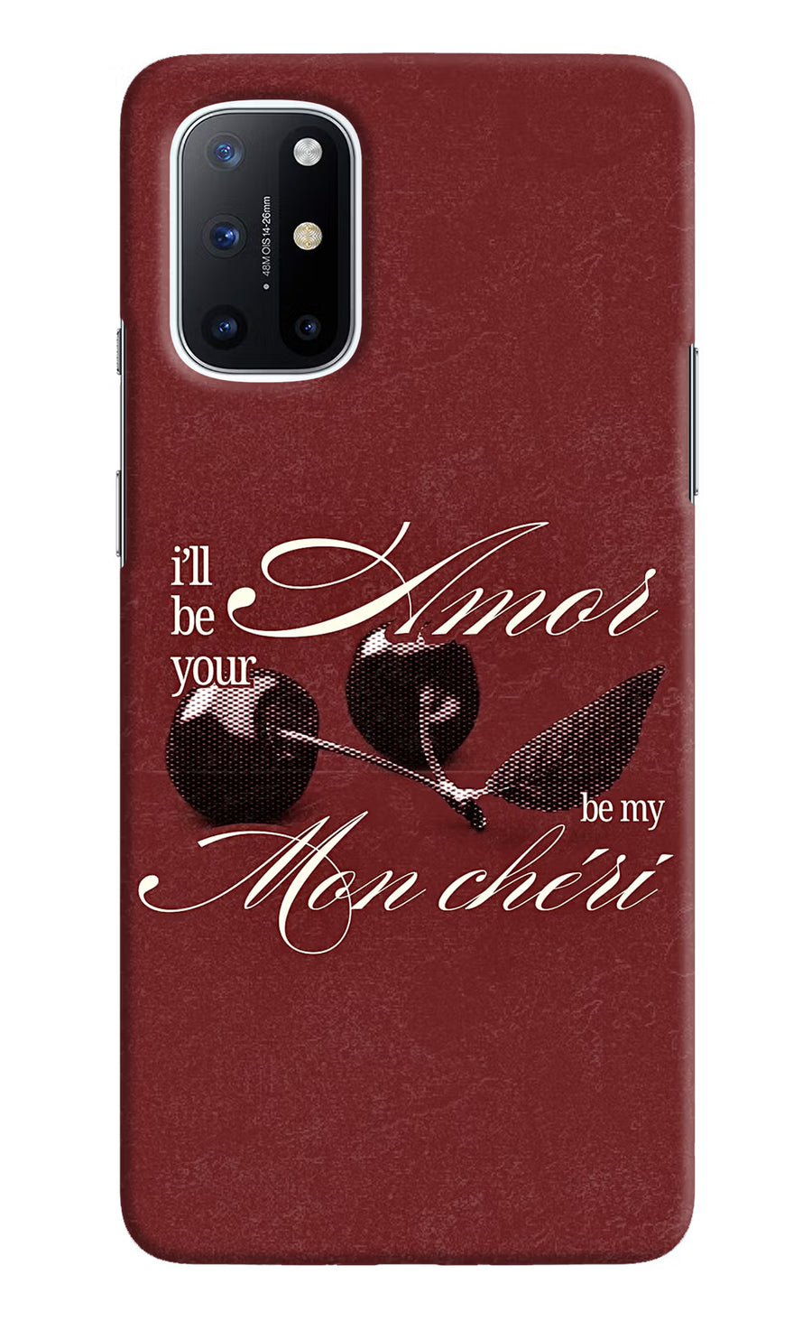 Velvet Cherry Oneplus 8T Back Cover, Hard case