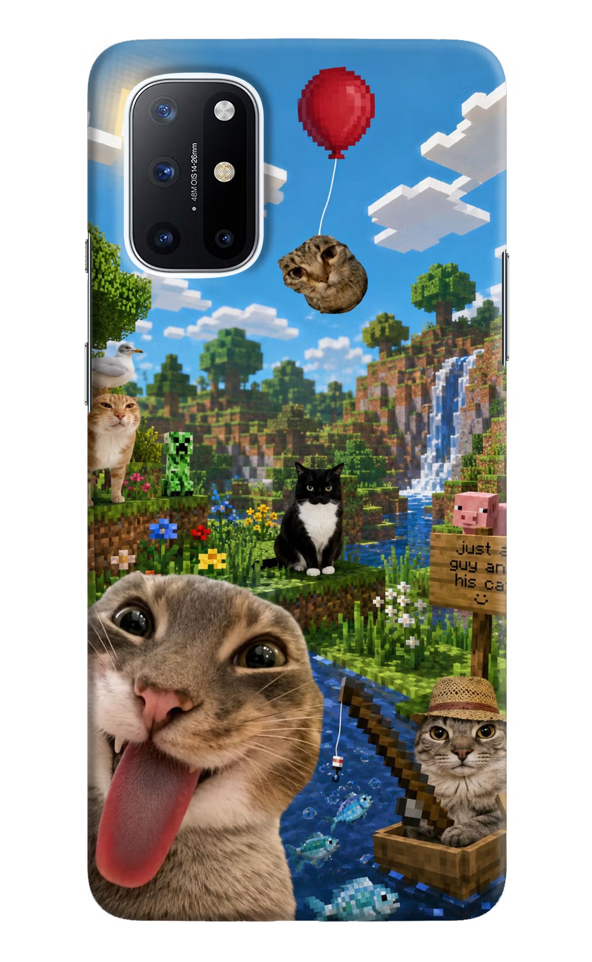 Minecraft Cat Chaos Oneplus 8T Back Cover