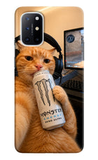 Gamer Cat Energy Oneplus 8T Hard Case Back Cover by Casekaro