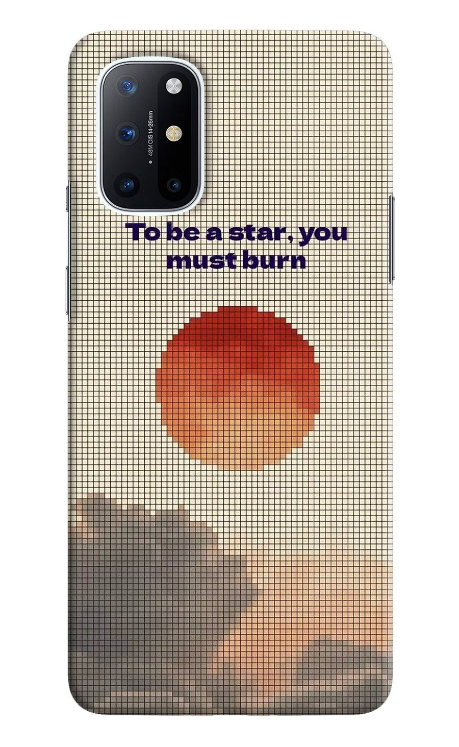 Pixel Sun Oneplus 8T Back Cover, Hard case