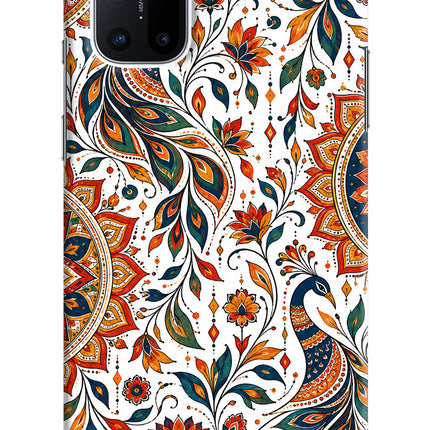 White Mayura Oneplus 8T Back Cover