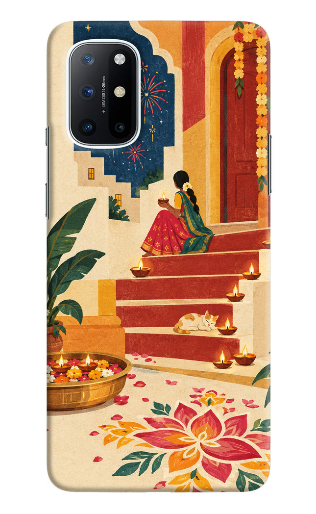 Diwali Rangoli Oneplus 8T Hard Case Back Cover by Casekaro